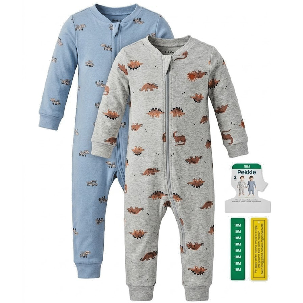 NWT Pekkle Baby Boy Sleepers - 18 Months - 2 Pack